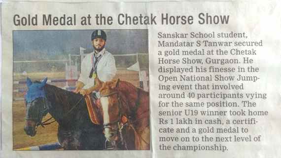 Gold Medal at the Chetak Horse Show